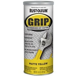 Grip Rubberized Dip Coating, Yellow Matte, 14-oz.