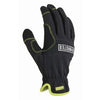 High Performance Work Gloves, Black Synthetic Leather Palm & Fingers, L