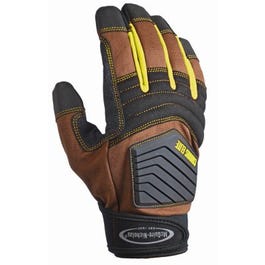 Elite Canvas Gloves, Synthetic Leather Palm, Men's Large