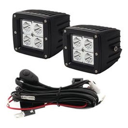 LED Cube Pod Lights & Harness, 3-In.