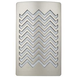 LED Cover Plate Night Light, Wave Shape, Brushed Nickel