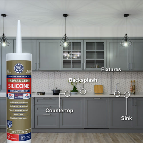 Henkel General Electric Advanced Silicone 2® Kitchen & Bath Sealant (2.8 Oz Squeeze Tube, Clear)