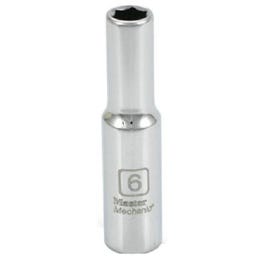 Metric Deep Well Socket, 6-Point, 1/4-In. Drive, 6mm