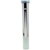 Kitchen Drain Extension Tube, Chrome-Plated Brass, 22-Ga., 1.5-In. OD Tube Slip Joint x 12-In.