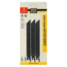 All-Purpose Reciprocating Saw Blade, Carbon/High-Speed Steel, 3-Pk.