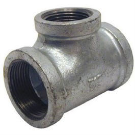 Pipe Fitting, Reducing Tee, Galvanized, 1.25 x 1-In.