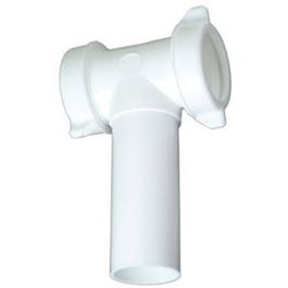 Lavatory/Kitchen Drain Center Outlet Tee & Tailpiece, White Plastic