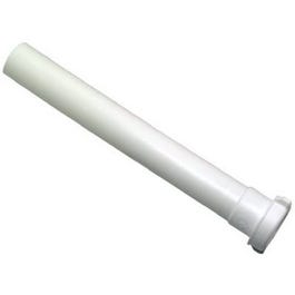 Lavatory/Kitchen Drain Extension Tube, White Plastic, 12-In.