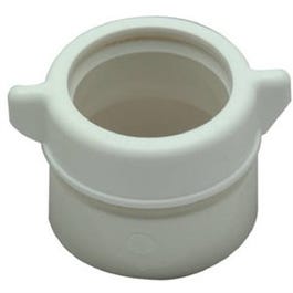 Plastic Drain Pipe Adapter, White Plastic