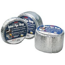 Pipe Wrap Insulation Foil, Standard Edge, 2-In. x 25-Ft.