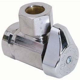 Chrome Angle Stop Valve, 1/2 x 1/2-In.