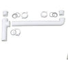 Kitchen Sink 2 Bowl End Outlet Drain, White Plastic, 1.5-In. O.D.