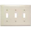 Almond 3-Toggle Opening Nylon Wall Plate