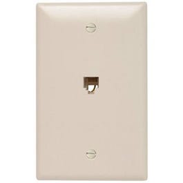 Light Almond 1-Gang Modular Telephone Jack