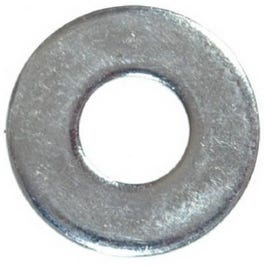 Flat Washers, Wide Pattern, Zinc-Plated Steel, 1/4-In., 25-Lbs.