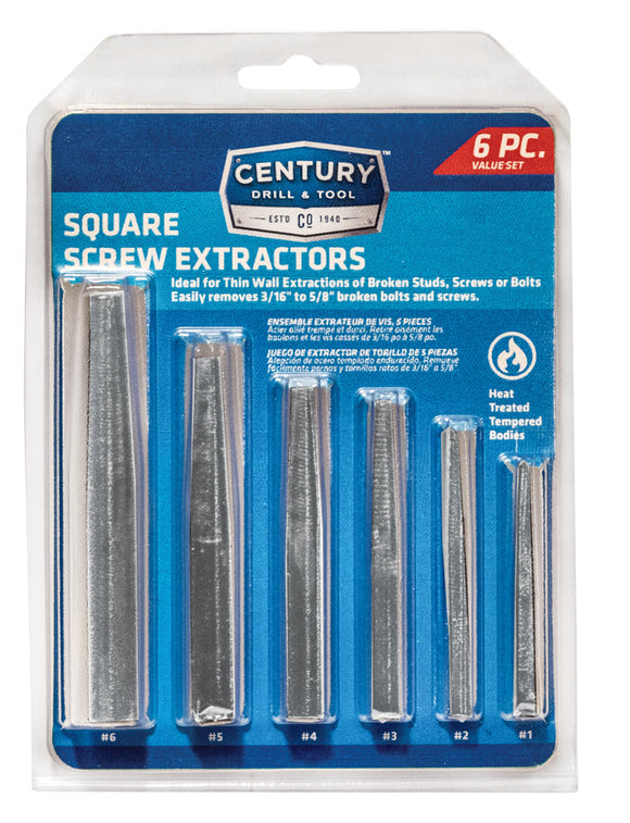 Century Drill & Tool Square Flute Screw Extractor Set