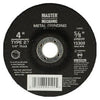 Arbor Metal Depressed Center Grinding Wheel, 4 x 0.25 x 0.625-In.