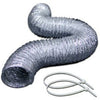 Lama-Flex Duct Pipe, Flexible, Aluminum Film Laminated, 4-In. x 5-Ft.