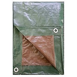 Polyethylene Tarp, Green/Brown, 12 x 20-Ft.