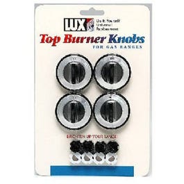 Gas Range Top Burner Knobs, Black, 4-Pk.