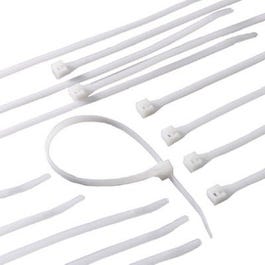 Cable Tie, Nylon, White, 4-In., 1000-Pk.