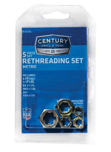 Century Drill And Tool 5 Piece Metric Rethreading Set