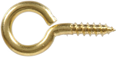 .080X1.06 SOLID BRASS SCREW EYE