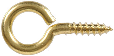 .080X13/16 SOLID BRASS SCREW EYE