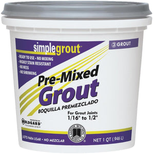 Custom Building Products Simplegrout Quart Delorean Gray Sanded Tile Grout