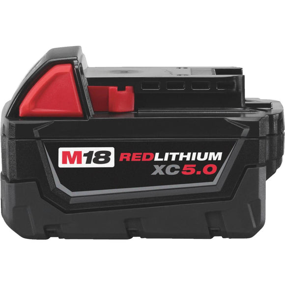 Milwaukee M18 REDLITHIUM XC 18 Volt Lithium-Ion 5.0 Ah Extended Capacity Tool Battery