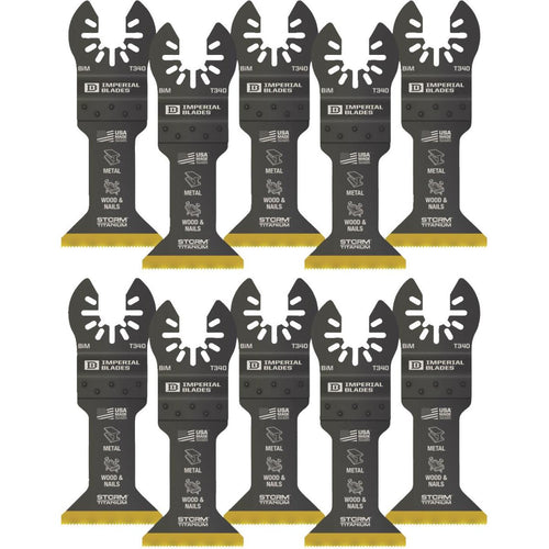 Imperial Blades 1-3/4 In. ONE FIT Titanium STORM Wood/Metal Oscillating Blade (10-Pack)