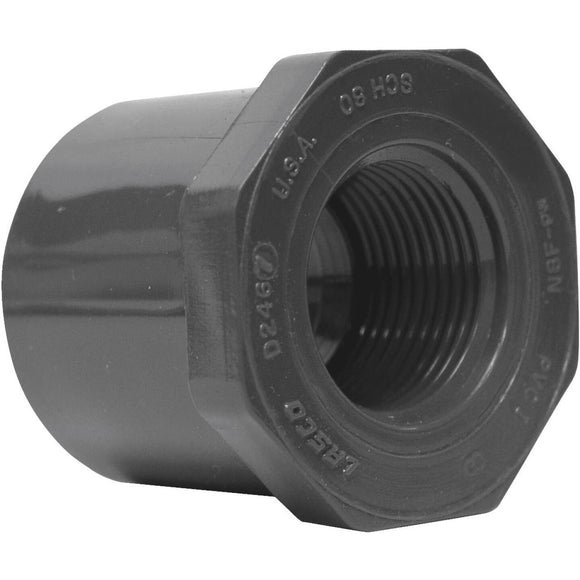 Charlotte Pipe 3/4 In. Spigot x 1/2 In. FIP Schedule 80 Reducing PVC Bushing