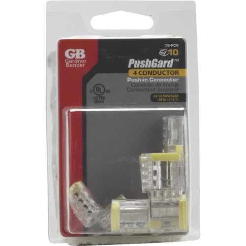 Gardner Bender PushGard 4-Port 600V Push-In Connector (10-Pack)