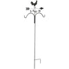 Panacea 78 In. Brown Steel Rooster Weathervane Double Shepherd Hook