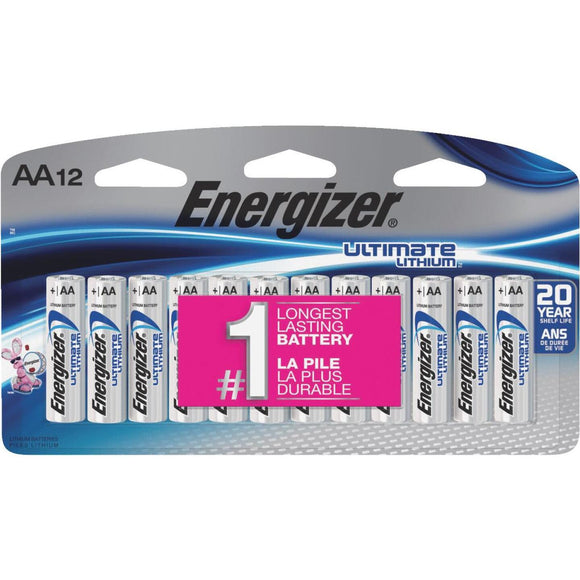 Energizer AA Ultimate Lithium Battery (12-Pack)