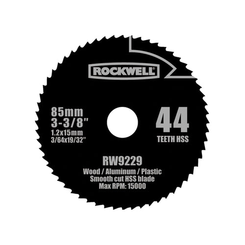 Rockwell RW9229 VersaCut 3-3/8-inch 44T HSS Circular Saw Blade