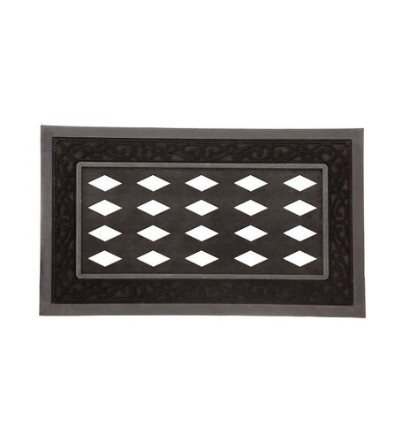 Evergreen Black Scroll Sassafras Switch Mat Tray, 30 X 18